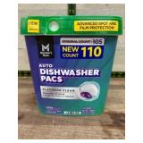 Dishwasher Detergent Pacs, 110 Count