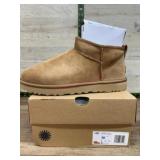 Chestnut Suede Ankle Boots, Size 10
