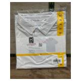 White Short-Sleeve Polo Shirt, Size M