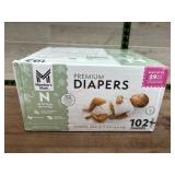 102 Premium Diapers, Size N