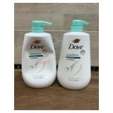 2 Dove Sensitive Body Wash Pump Bottles