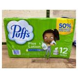 Puffs Plus Lotion Facial Tissues, 12 Boxes