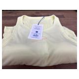 Yellow Rib Knit Tank Top with Shelf Bra, Size L