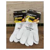 Two Pairs of Tillman 1415M Leather Driver Gloves