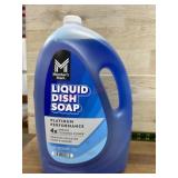 Liquid Dish Soap in Blue Plastic Bottle