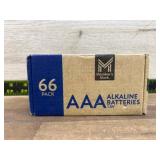 66-Pack AAA Alkaline Batteries, 1.5V