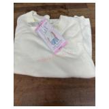 White Knit Ladies Short-Sleeve Sweater, Small