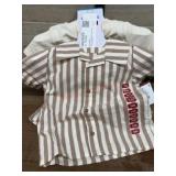 Infant Striped Short-Sleeve Shirt and Pants Set