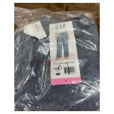 Blue Linen Blend Pull-On Pants, Size S