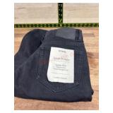 Black Loose Straight Comfort Stretch Jeans, Size 2