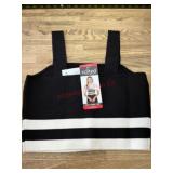 Black and White Knit Tank Top, X-Small