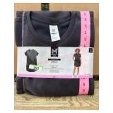 Black Short-Sleeve Casual Dress, Size S