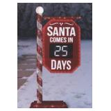 Damaged- 5ft santa countdown sign