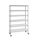 6-Tier NSF Heavy Duty Wire Shelving, 47.75" W x