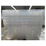 4 clear plastic totes w/ lids