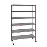 6-Tier NSF Heavy Duty Wire Shelving, 47.75" W x