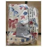 Patriotic Print Lounge Throw Blanket