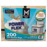 Power-Flex 13-Gallon Tall Kitchen Bags, 200 Ct