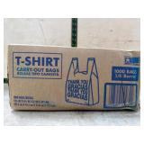 T-Shirt Carry-Out Bags, 1000 Count