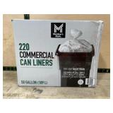 220 Commercial Can Liners, 50 Gallon
