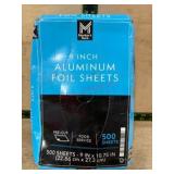 500 Pre-Cut 9-Inch Aluminum Foil Sheets