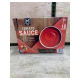 12 Cans of Tomato Sauce
