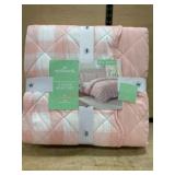 Pink Plaid 3-Piece Quilt Set, Full/Queen