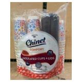 Chinet 16 oz Insulated Cups with Lids, Pack of 70