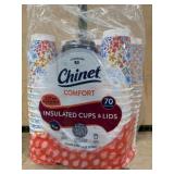 Pack of 70 Disposable Insulated Cups with Lids