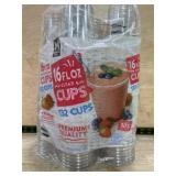 Package of 132 Clear Plastic Cups, 16 Fl Oz