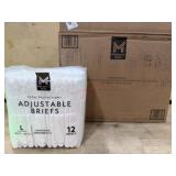 Adjustable Absorbent Briefs, Large, 4 Packs of 12