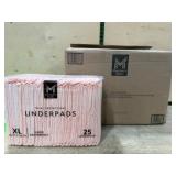Case of Disposable XL Underpads, 4 Bags