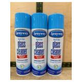 3 Sprayway Glass Cleaner Cans