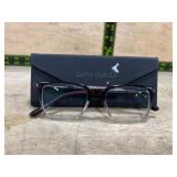Rectangular Eyeglasses with Foldable Case