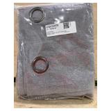 Gray Grommet-Top Curtain Panel