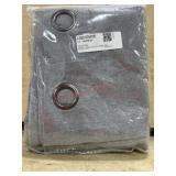 Gray Grommet Curtain Panel Set