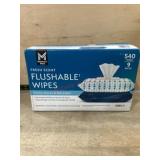 Fresh Scent Flushable Wipes, 540 Count