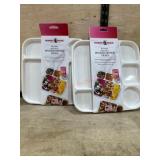 Nordic Ware Set of 2 Divided Dinner Trays