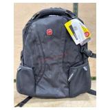 Black Backpack with Multiple Compartments