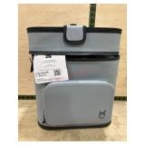 Gray Insulated Cooler Backpack with Front Pocket