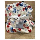 Patriotic-Themed Fleece Throw Blanket