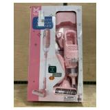 Kids Pink Cordless Vacuum Cleaner, 7-Piece Set