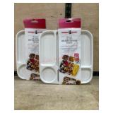 2 Nordic Ware Divided Dinner Trays