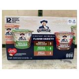 Quaker Instant Oatmeal Variety Pack, 12 Cups