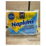 Pack of 1200 White Paper Napkins