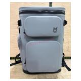 Gray Soft-Sided Backpack Cooler