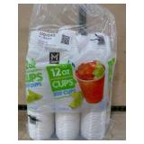 300 Disposable Translucent Plastic Cups, 12 oz