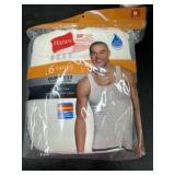 Pack of 6 Hanes Tank Tops, Size M