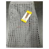Gray Open Weave Scarf With Tag