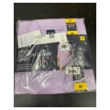 Purple Linen Button-Down Shirt